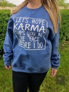 karma slaps sweater